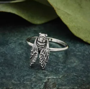 Sterling Silver Cicada Ring