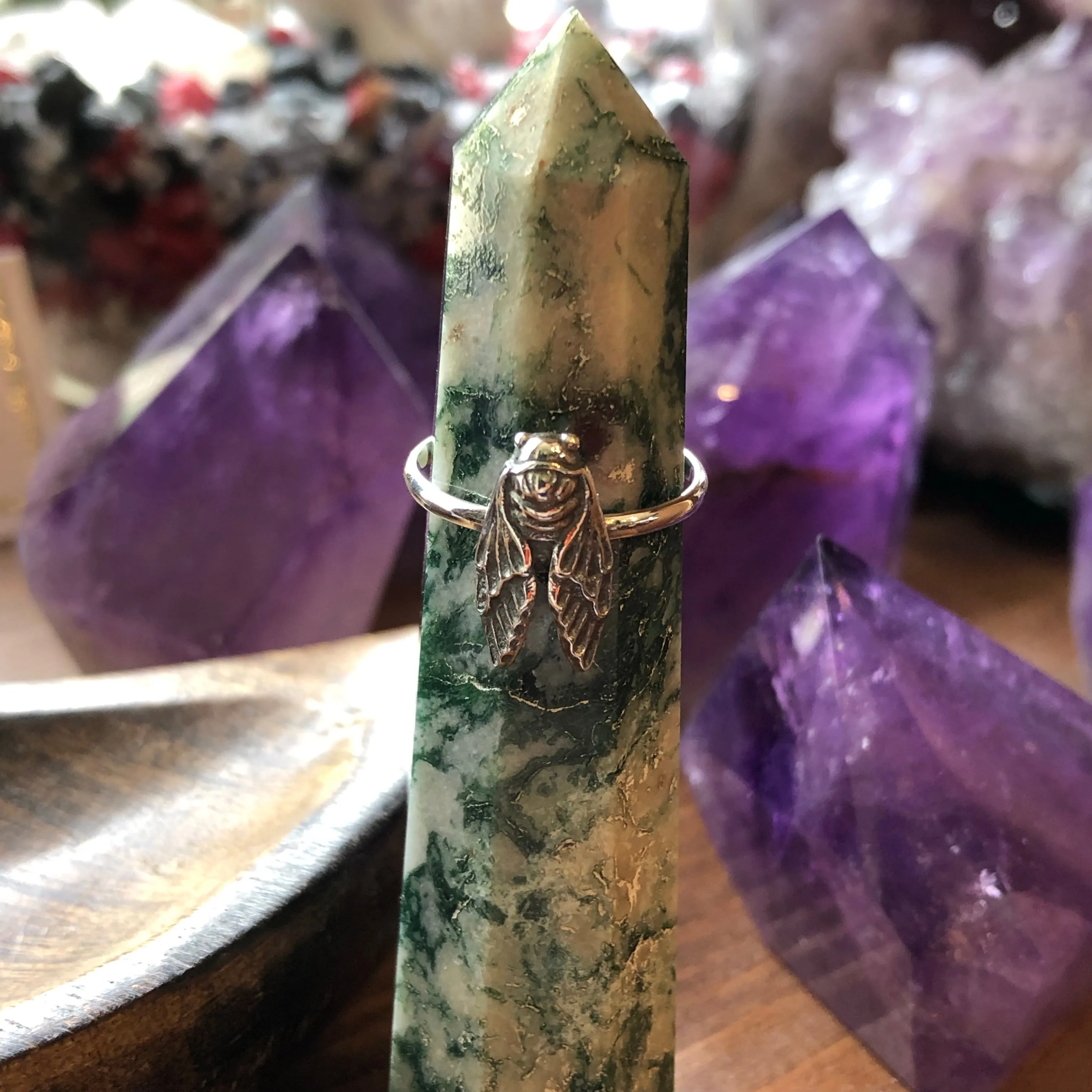 Sterling Silver Cicada Ring