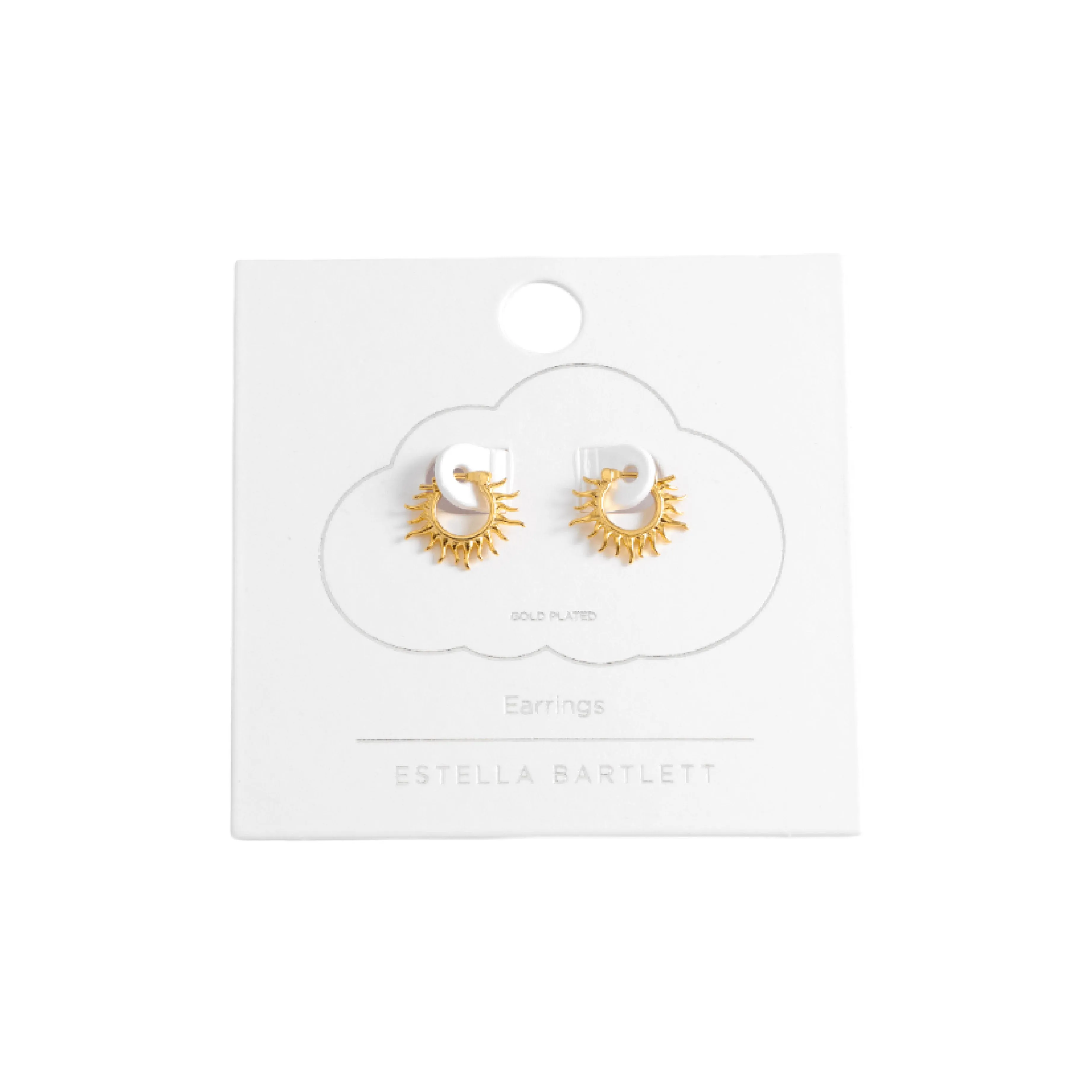 Sun Huggie Hoop Earrings | Gold Plated