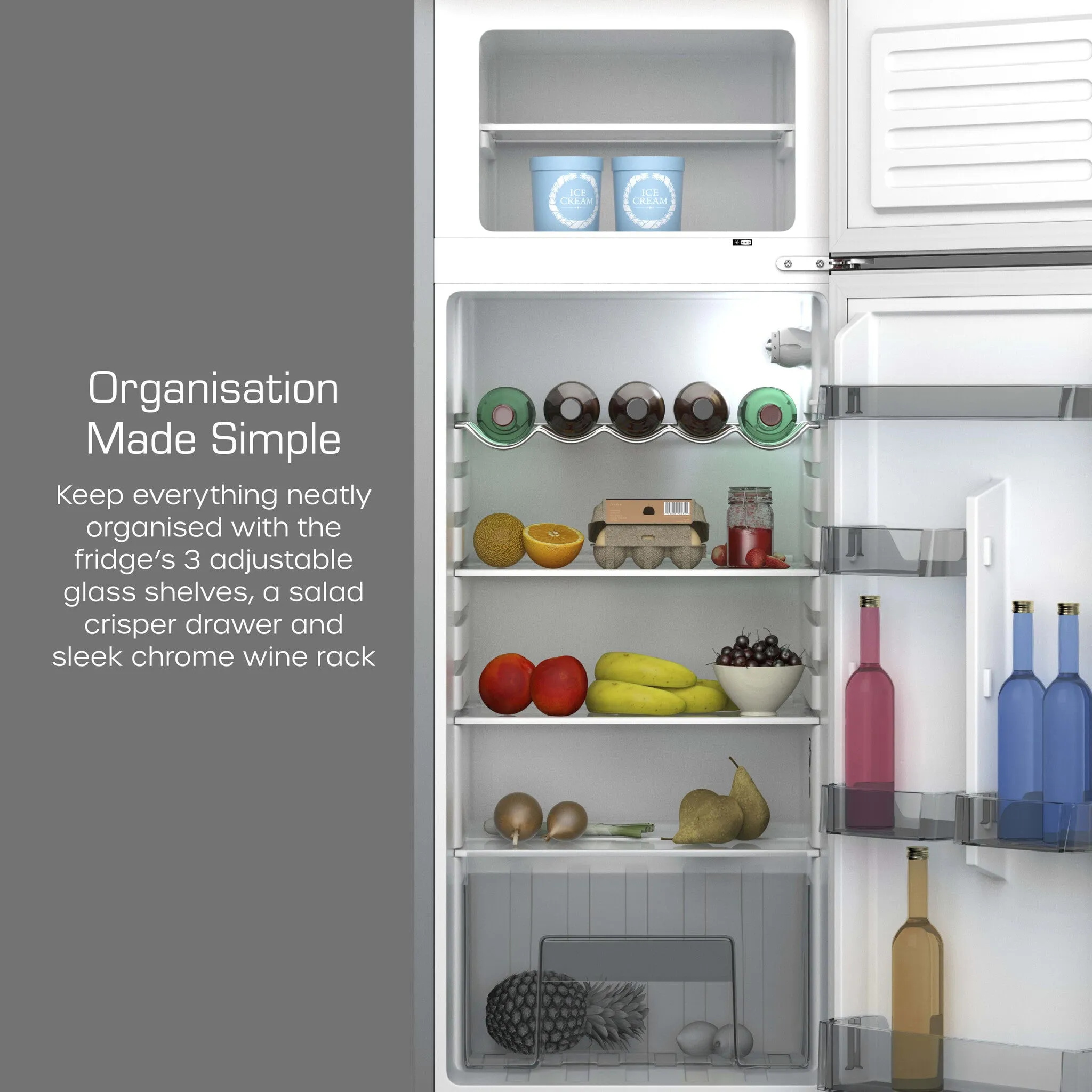 Swan SR11010GRNE fridge-freezer Freestanding 168 L E Grey