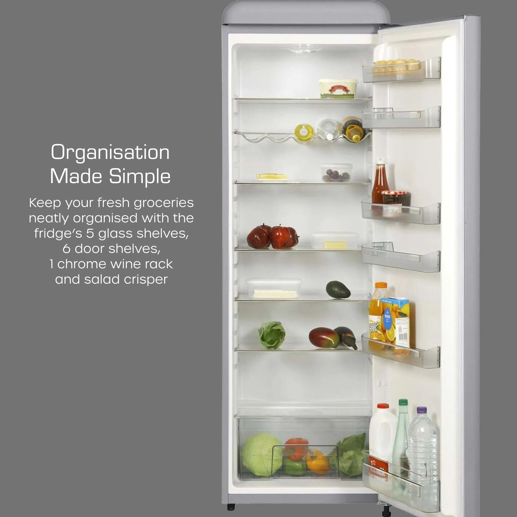 Swan SR11050GRNE fridge Freestanding 337 L E Grey