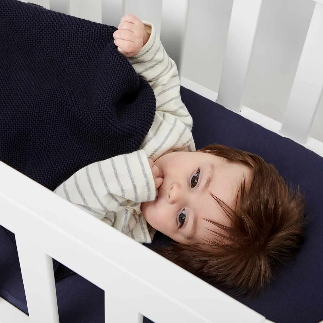 The Little Green Sheep Crib Sheet - Midnight