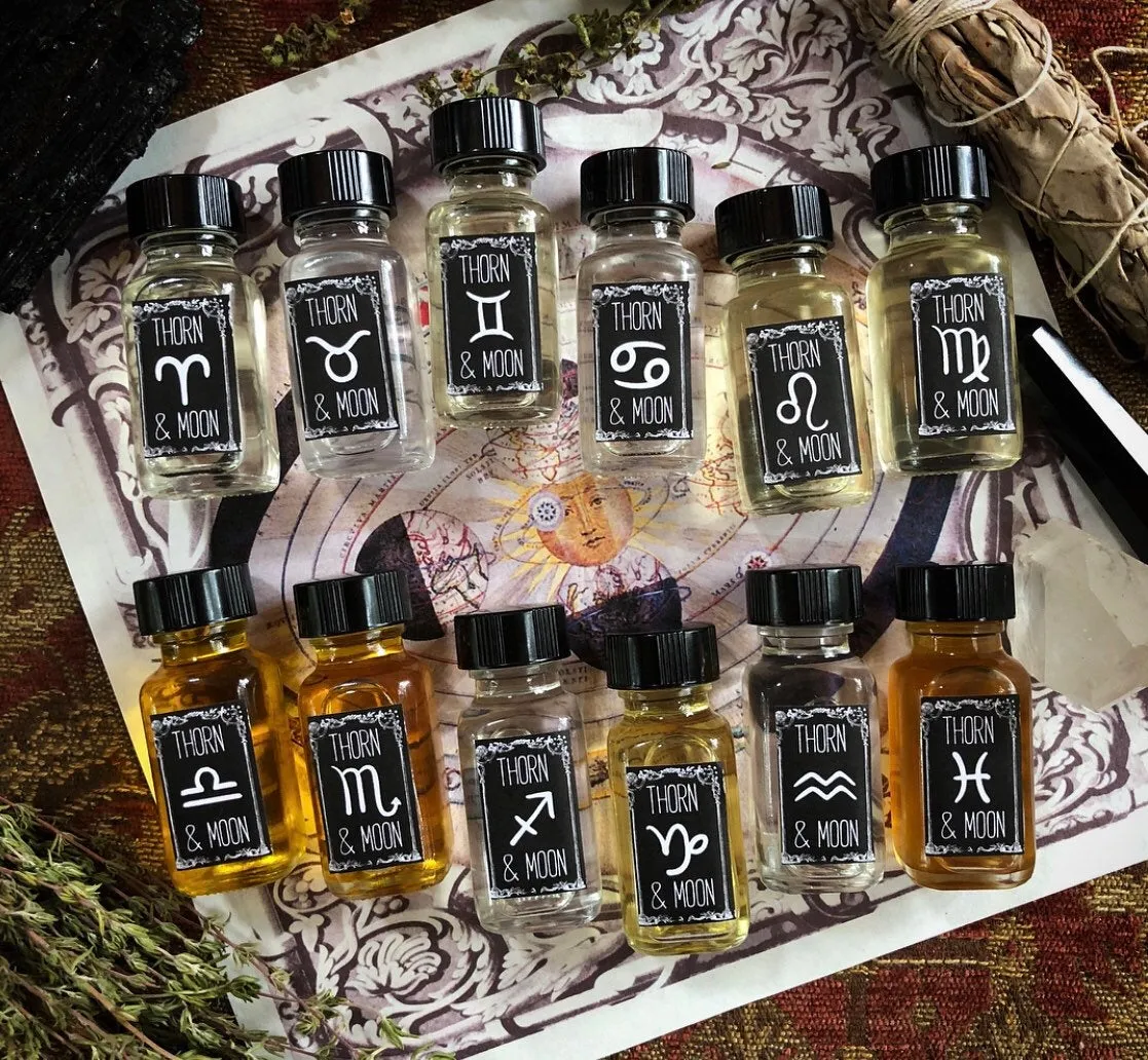 Thorn & Moon Zodiac Oil - Aquarius - Pure Essential Oils- Violet, Myrrh, and Sage