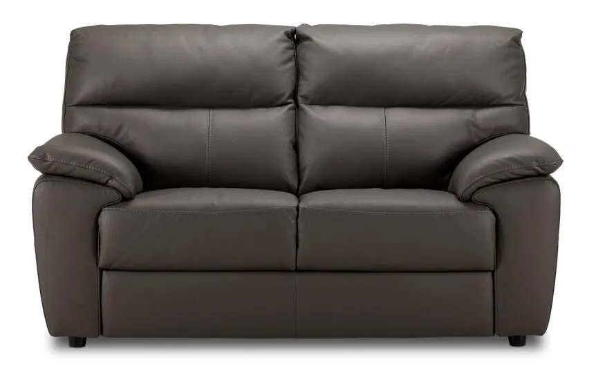 Toscana Leather Loveseat-Grey