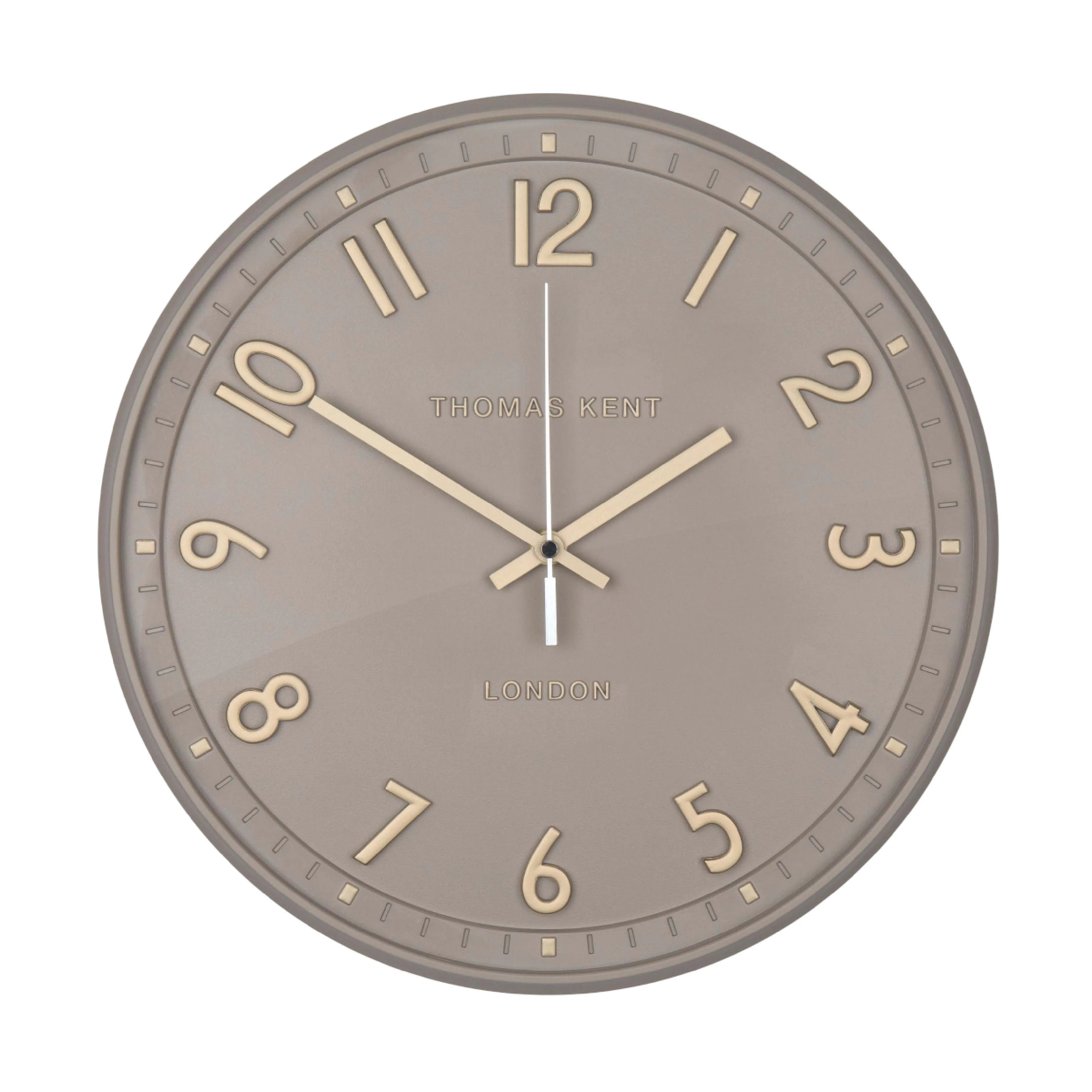 Tresco Wall Clock | Taupe | 14''