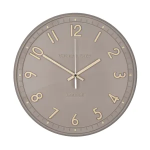 Tresco Wall Clock | Taupe | 14''