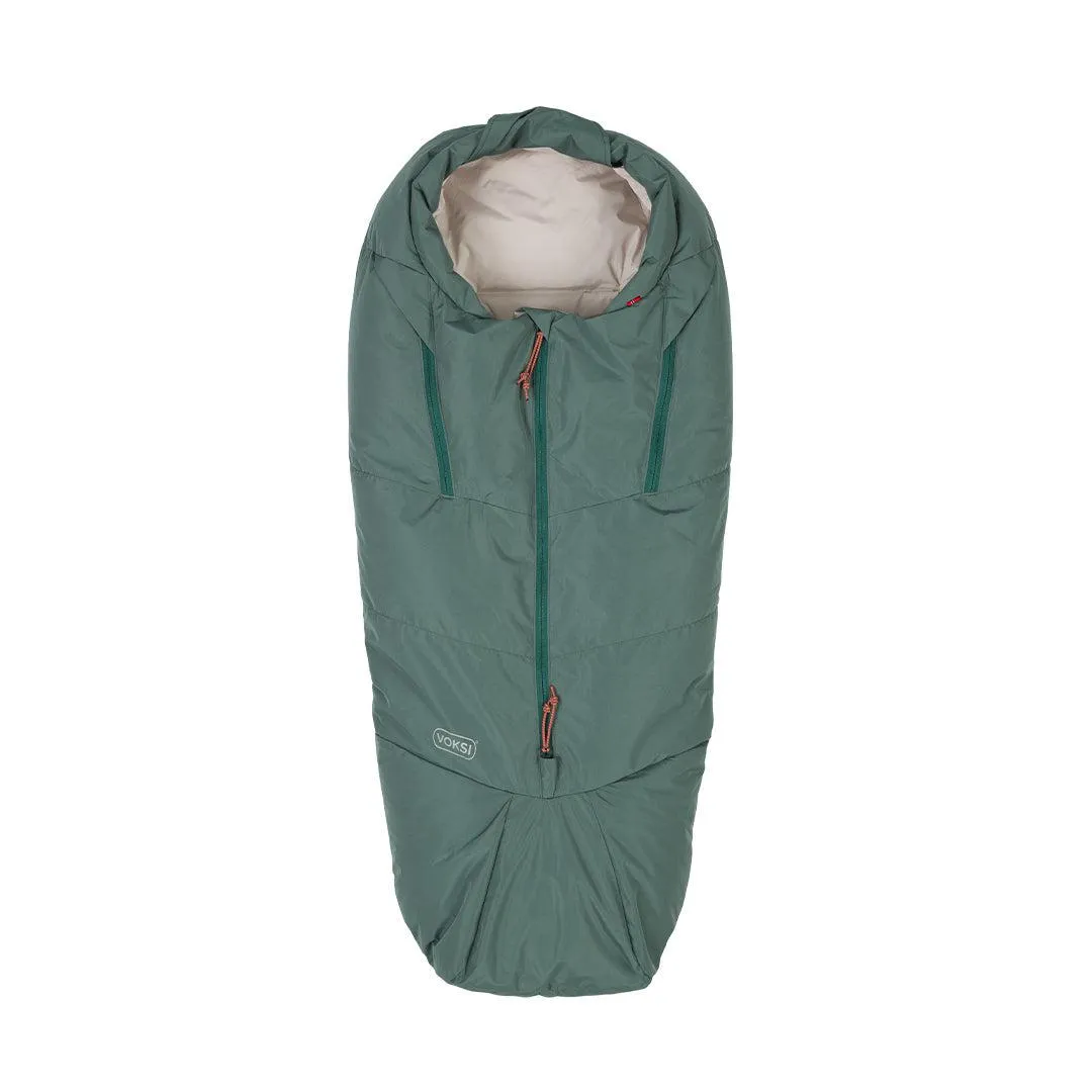 Voksi Adventure Footmuff - Dark Sea Green - Seashell Sand