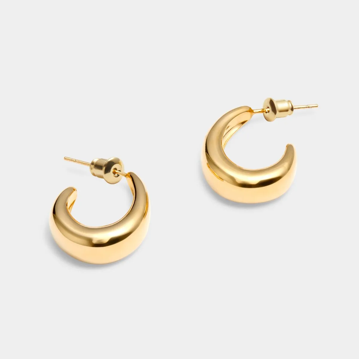 Waterproof 'With Love' Dome Hoop Earrings | Gold Plated