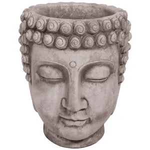 Willowstone Antique Grey Buddha Head Planter OR12AG