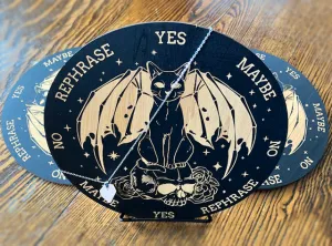 Winged Cat & skull Pendulum Board
